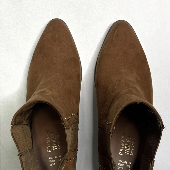 Primark Boots Women’s 7 Beige Ankle Wide Fit Chelsea Extra Comfort Heel - Picture 6 of 11